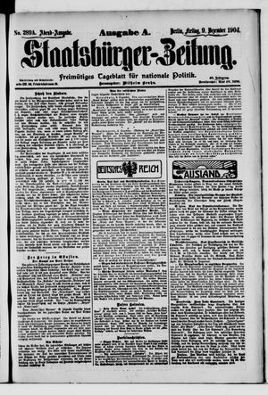 Staatsbürger-Zeitung vom 09.12.1904