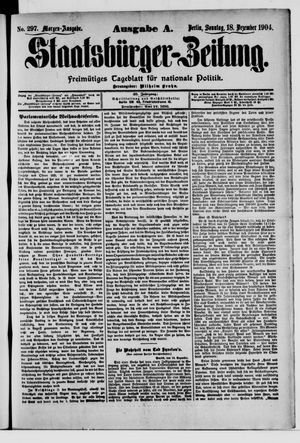 Staatsbürger-Zeitung vom 18.12.1904