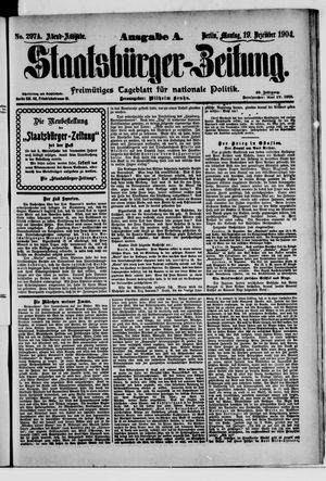 Staatsbürger-Zeitung vom 19.12.1904
