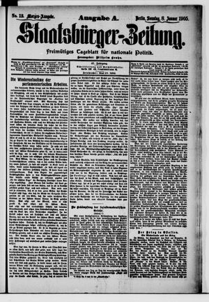 Staatsbürger-Zeitung vom 08.01.1905