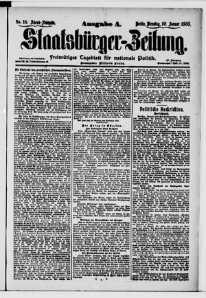 Staatsbürger-Zeitung vom 10.01.1905