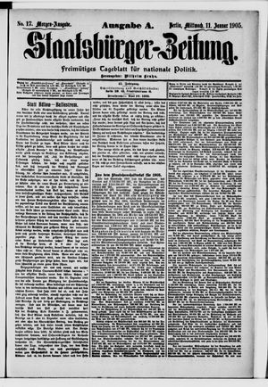Staatsbürger-Zeitung vom 11.01.1905