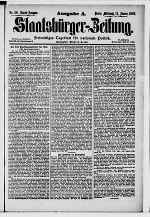 Staatsbürger-Zeitung vom 11.01.1905
