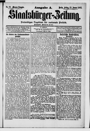 Staatsbürger-Zeitung vom 13.01.1905