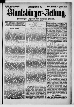 Staatsbürger-Zeitung vom 18.01.1905