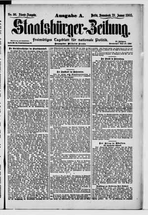 Staatsbürger-Zeitung vom 21.01.1905