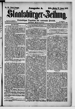 Staatsbürger-Zeitung vom 23.01.1905