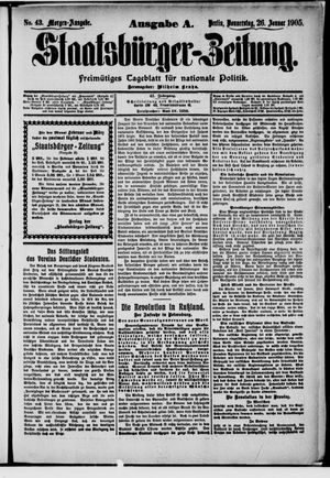 Staatsbürger-Zeitung vom 26.01.1905