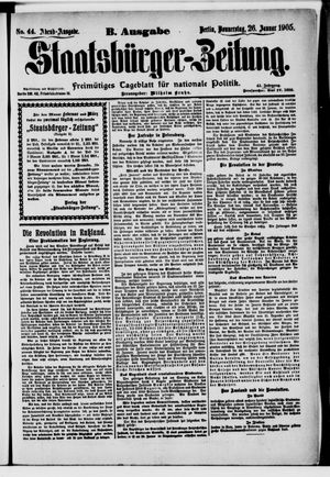 Staatsbürger-Zeitung vom 26.01.1905