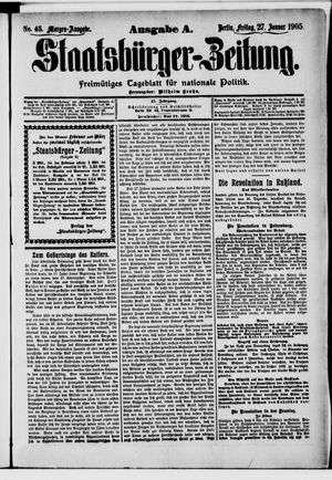 Staatsbürger-Zeitung vom 27.01.1905