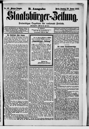 Staatsbürger-Zeitung vom 29.01.1905