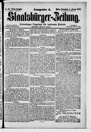 Staatsbürger-Zeitung vom 04.02.1905