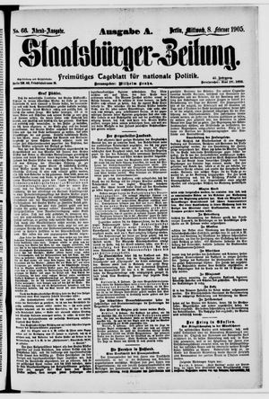 Staatsbürger-Zeitung vom 08.02.1905