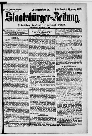 Staatsbürger-Zeitung vom 11.02.1905