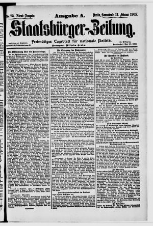 Staatsbürger-Zeitung vom 11.02.1905