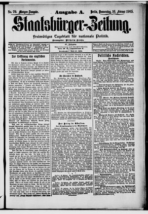 Staatsbürger-Zeitung vom 16.02.1905