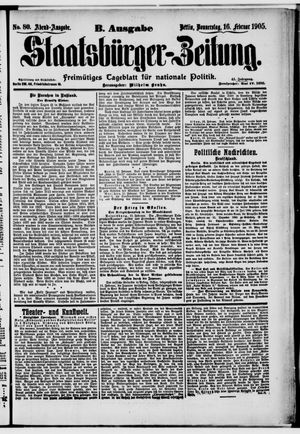 Staatsbürger-Zeitung vom 16.02.1905