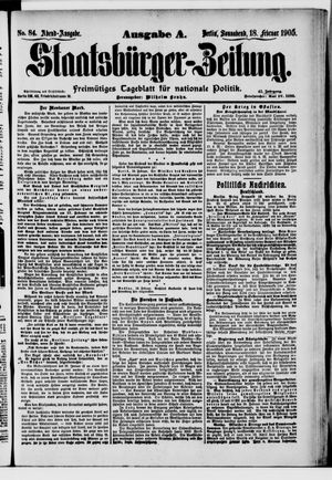 Staatsbürger-Zeitung vom 18.02.1905