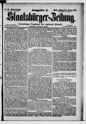 Staatsbürger-Zeitung vom 20.02.1905