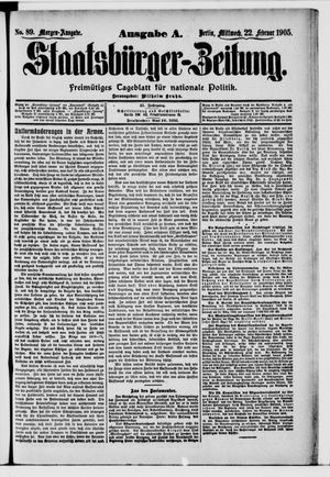 Staatsbürger-Zeitung vom 22.02.1905