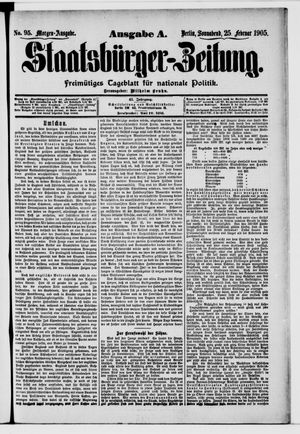 Staatsbürger-Zeitung vom 25.02.1905