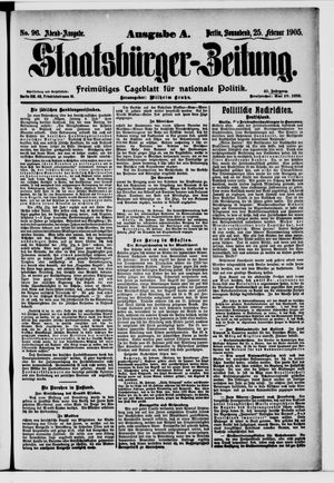 Staatsbürger-Zeitung vom 25.02.1905