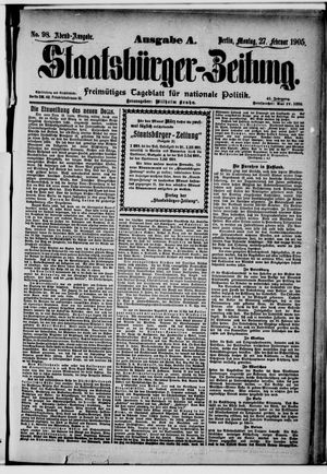 Staatsbürger-Zeitung vom 27.02.1905