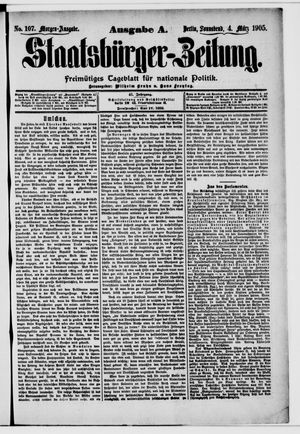 Staatsbürger-Zeitung vom 04.03.1905