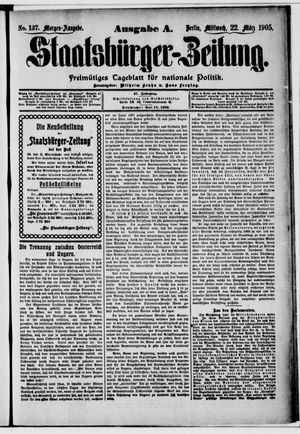 Staatsbürger-Zeitung vom 22.03.1905