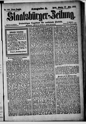 Staatsbürger-Zeitung vom 27.03.1905