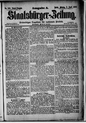 Staatsbürger-Zeitung vom 03.04.1905