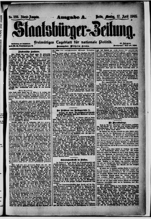 Staatsbürger-Zeitung on Apr 17, 1905