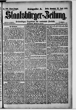 Staatsbürger-Zeitung vom 22.04.1905