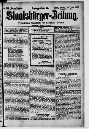 Staatsbürger-Zeitung vom 23.04.1905