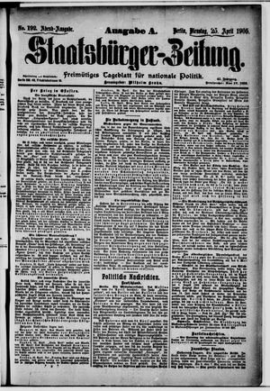 Staatsbürger-Zeitung vom 25.04.1905
