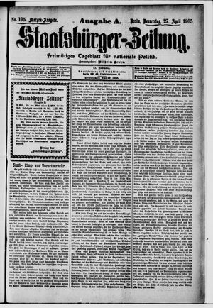 Staatsbürger-Zeitung vom 27.04.1905