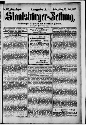 Staatsbürger-Zeitung vom 28.04.1905