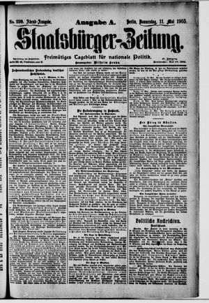 Staatsbürger-Zeitung vom 11.05.1905