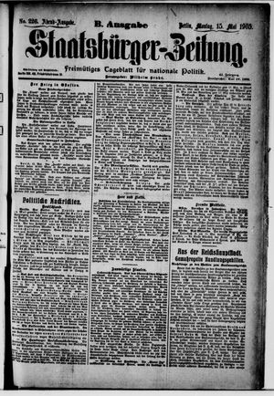 Staatsbürger-Zeitung vom 15.05.1905