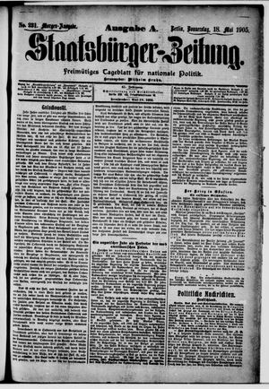 Staatsbürger-Zeitung vom 18.05.1905