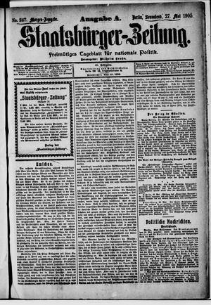 Staatsbürger-Zeitung vom 27.05.1905