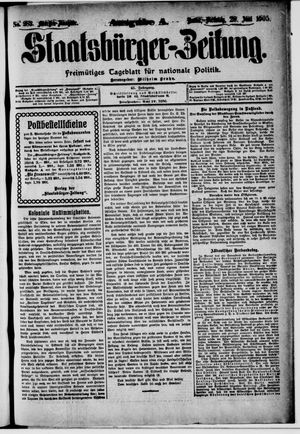 Staatsbürger-Zeitung vom 20.06.1905