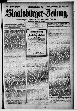 Staatsbürger-Zeitung on Jun 22, 1905
