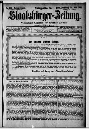 Staatsbürger-Zeitung on Jun 29, 1905