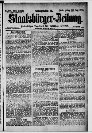 Staatsbürger-Zeitung vom 30.06.1905