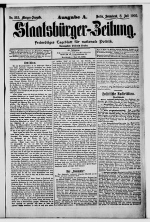 Staatsbürger-Zeitung vom 08.07.1905