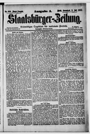 Staatsbürger-Zeitung on Jul 8, 1905