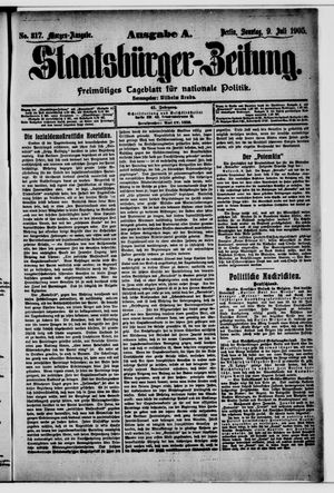 Staatsbürger-Zeitung vom 09.07.1905