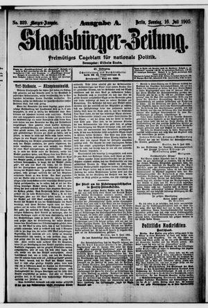 Staatsbürger-Zeitung vom 16.07.1905