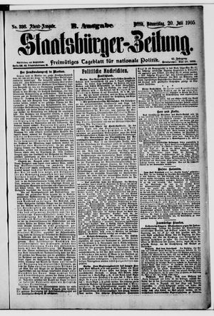 Staatsbürger-Zeitung vom 20.07.1905